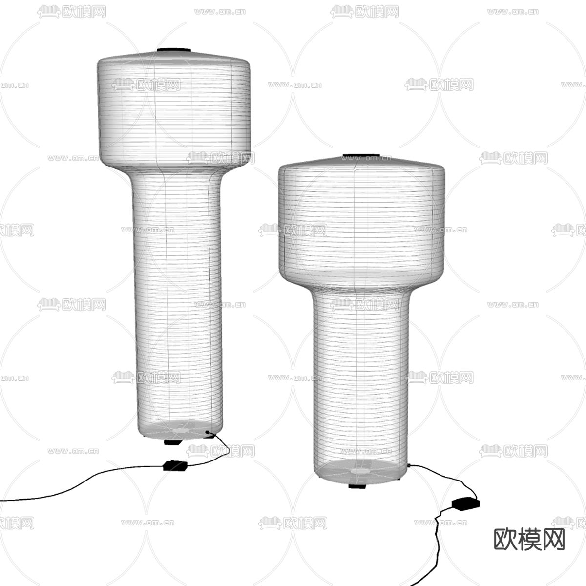 侘寂落地灯su模型下载（渲染图2）