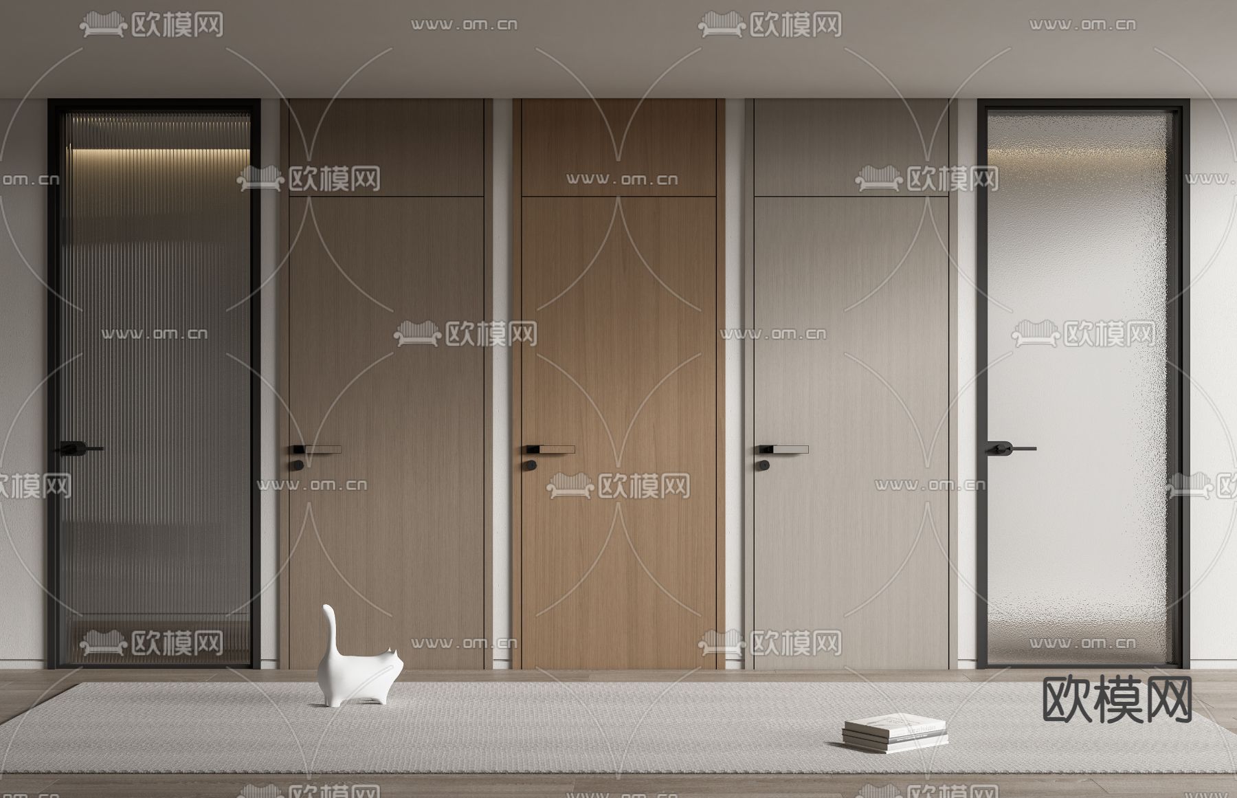 房门 单开门 通顶门3d模型下载_ID14144231_3dmax免费模型-欧模网