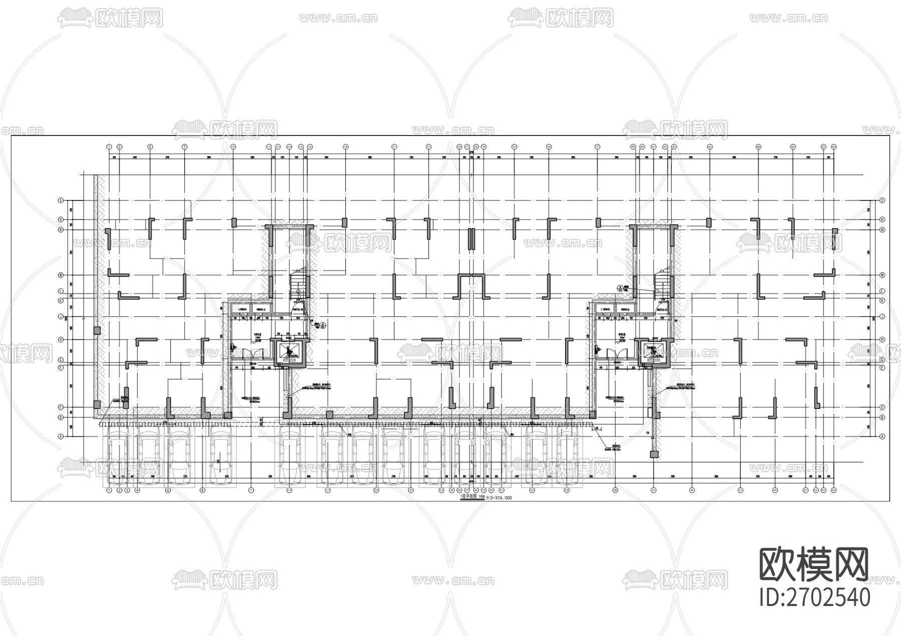 七十三户教职工联建房工程cad施工图下载（渲染图3）