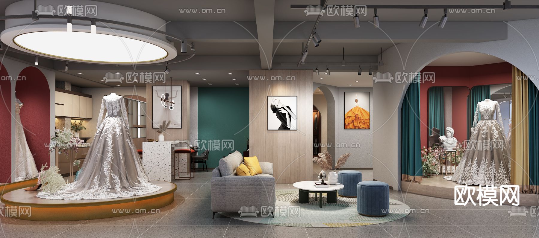 婚纱摄影 婚庆店3d模型下载（渲染图1）