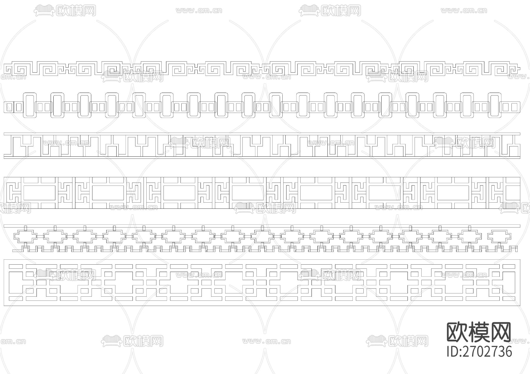 中式雕花cad图库下载（渲染图1）