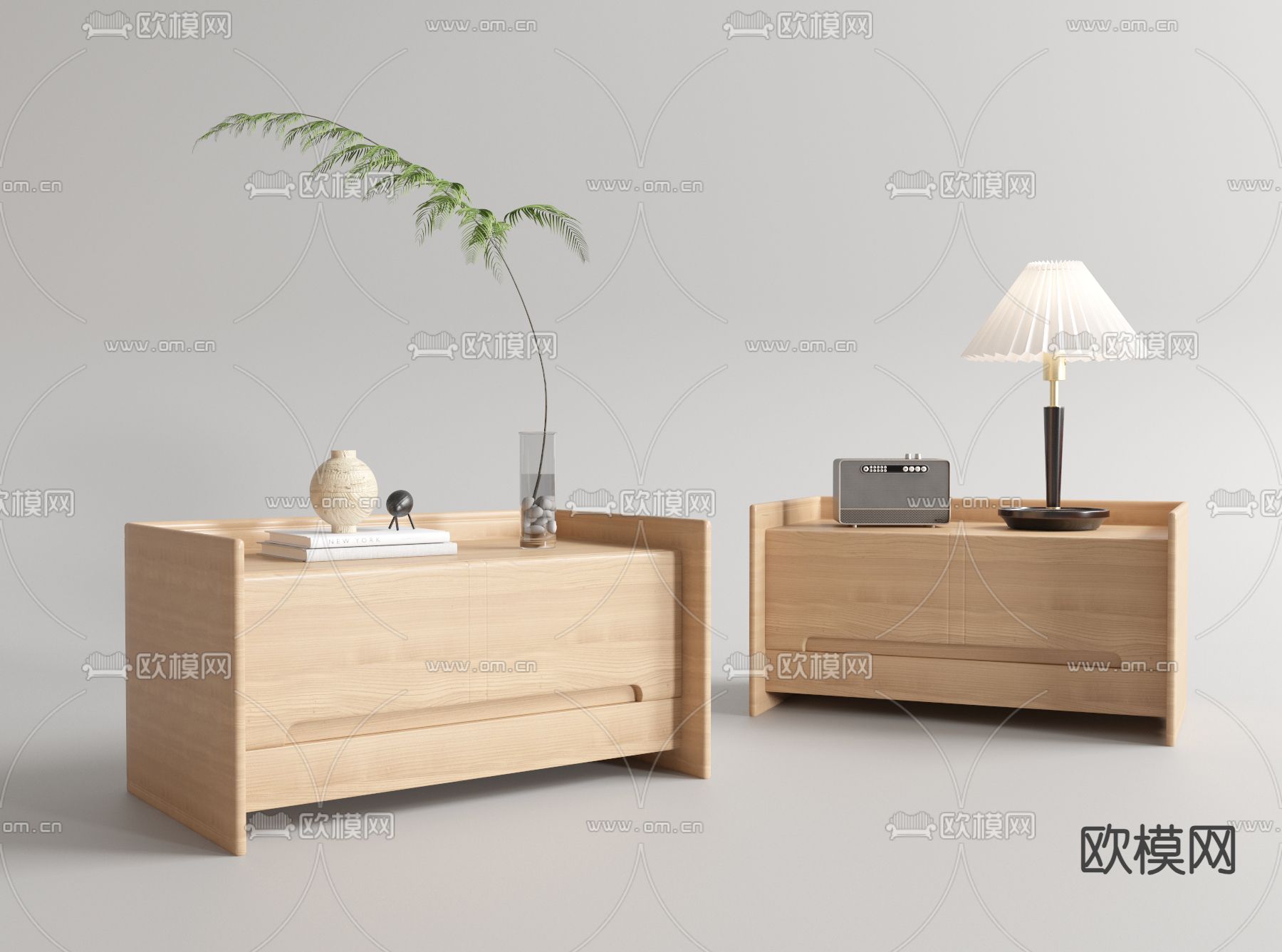 北欧床头柜3d模型下载