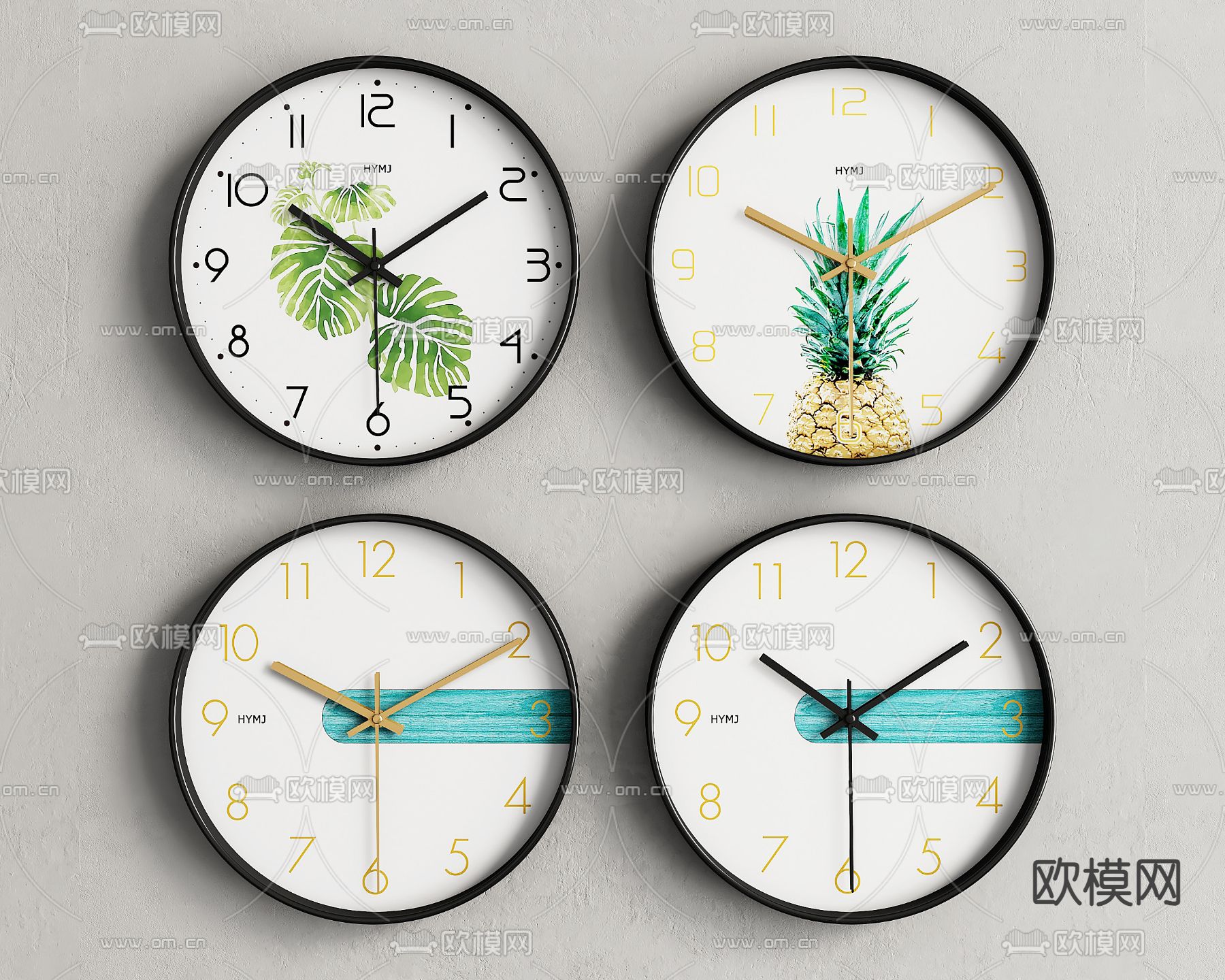 北欧钟表 时钟 挂钟su模型下载（渲染图1）