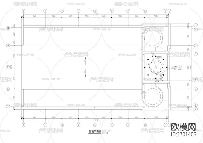 三層教堂cad施工圖下載(渲染圖3)