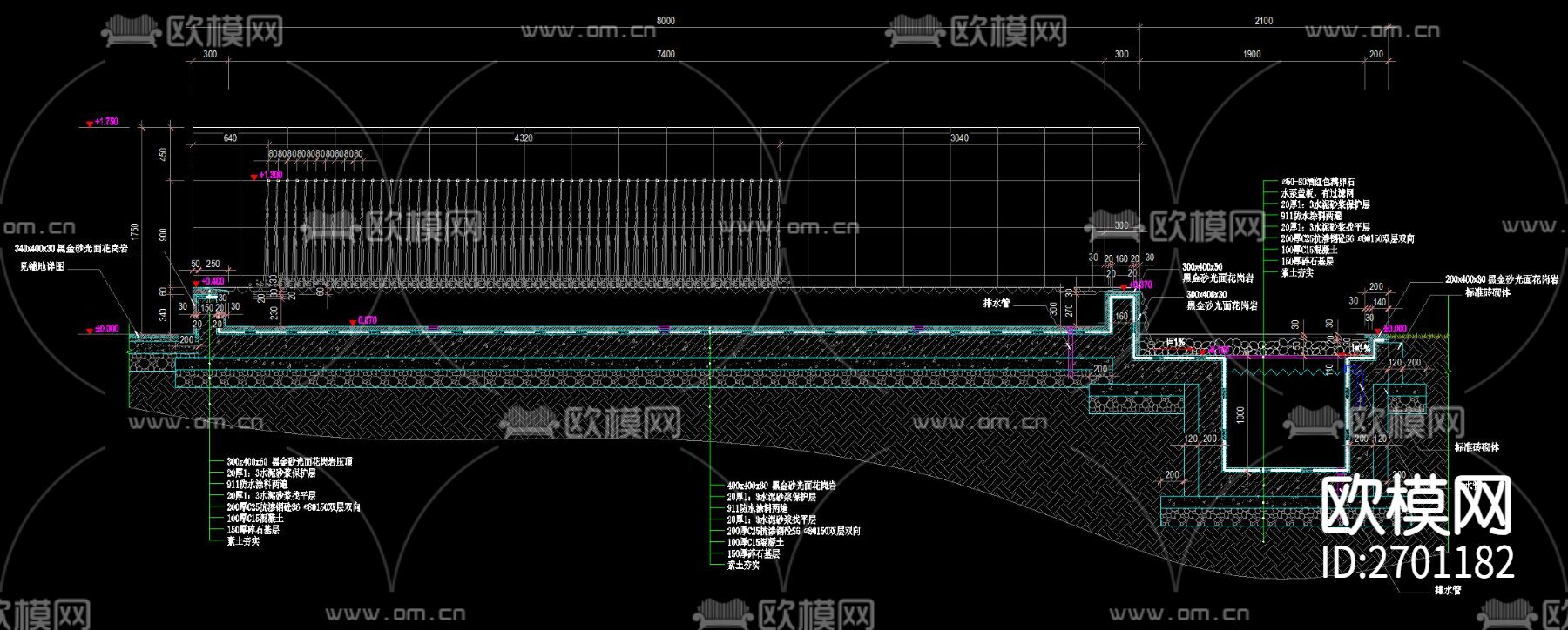 游泳池cad大样图下载（渲染图7）