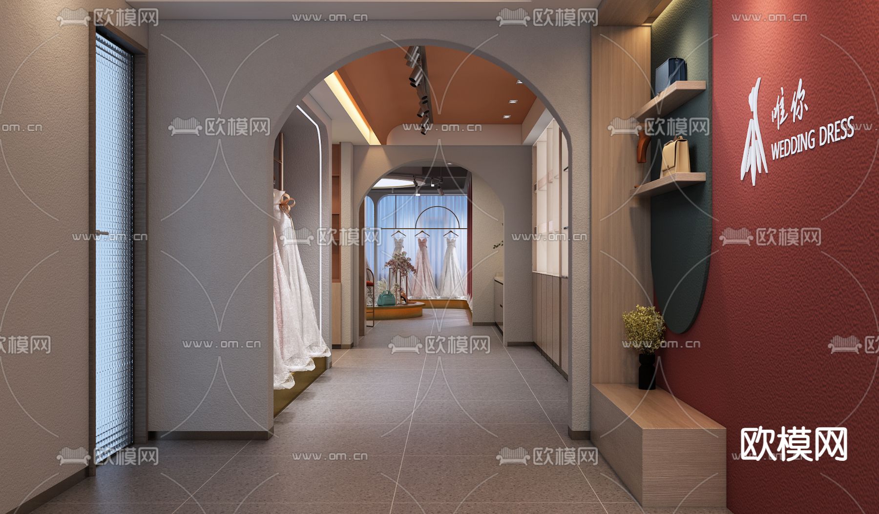 婚纱摄影 婚庆店3d模型下载（渲染图2）
