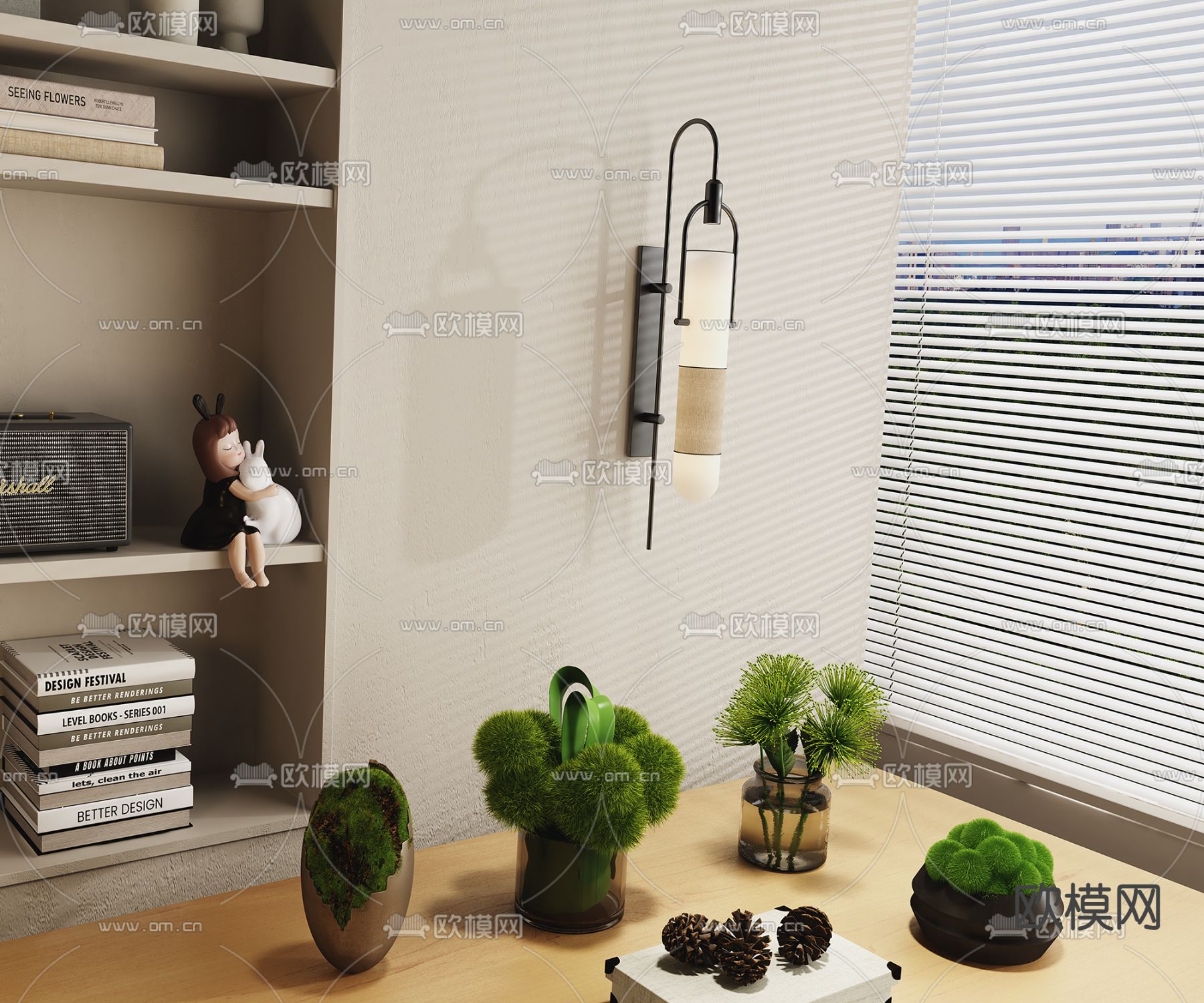 苔藓 盆栽 盆景3d模型下载