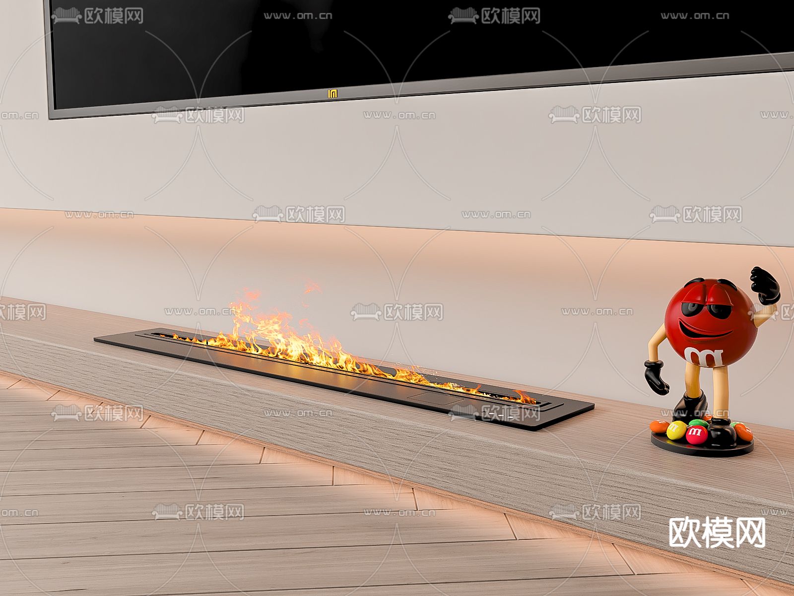 壁炉3d模型下载