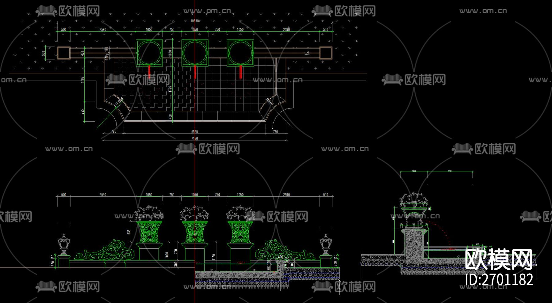 游泳池cad大样图下载（渲染图2）