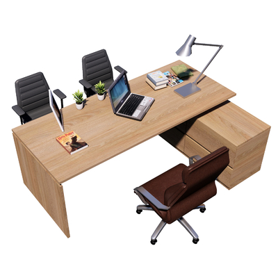  班台桌 老板桌 办公桌su模型 