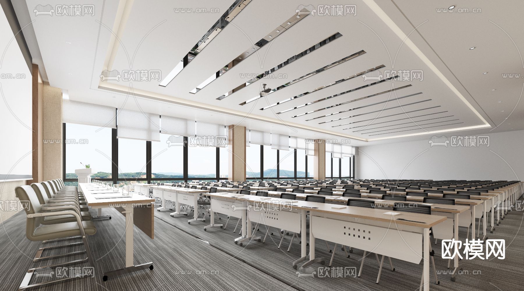 报告厅 大型会议厅3d模型下载