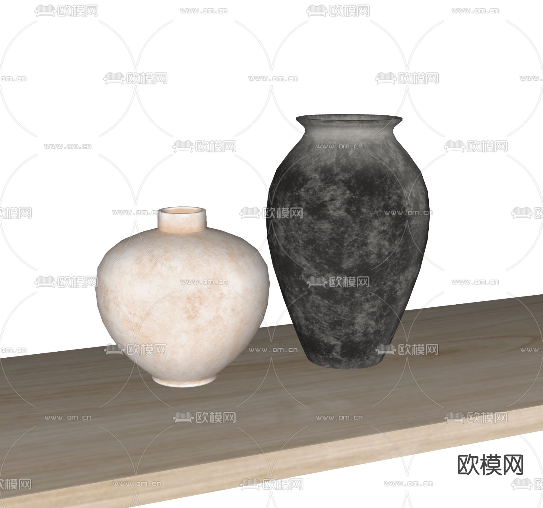 陶瓷器皿 陶罐su模型下载（渲染图2）