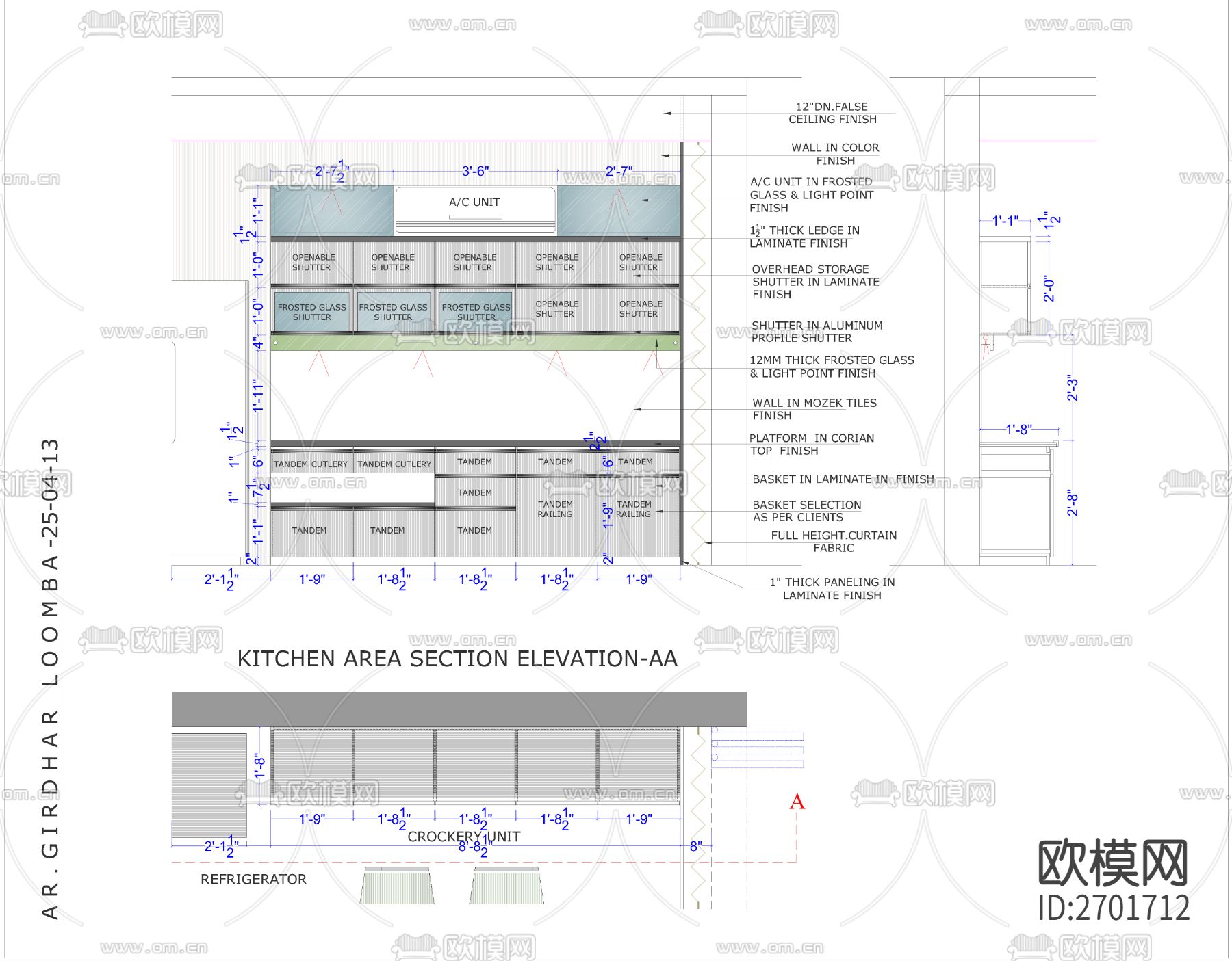 橱柜cad图库下载（渲染图4）