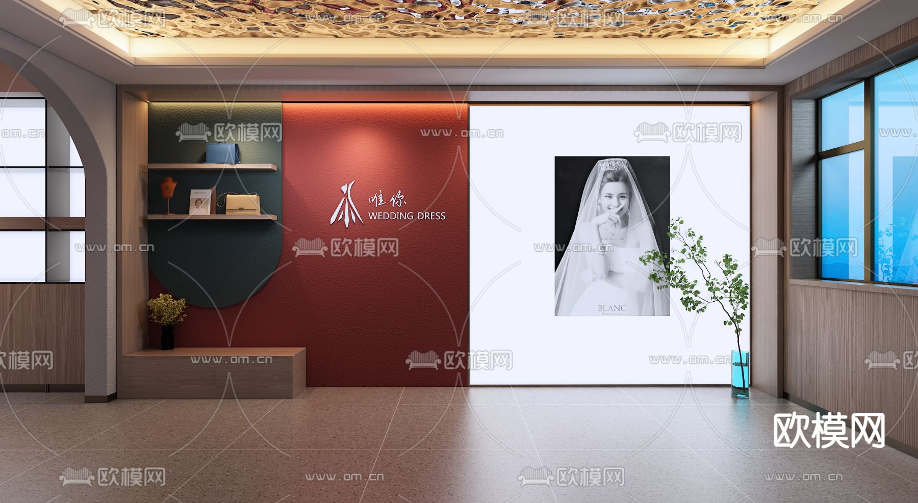 婚纱摄影 婚庆店3d模型下载（渲染图4）