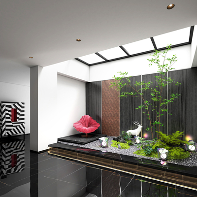  植物造景 植物堆su模型 