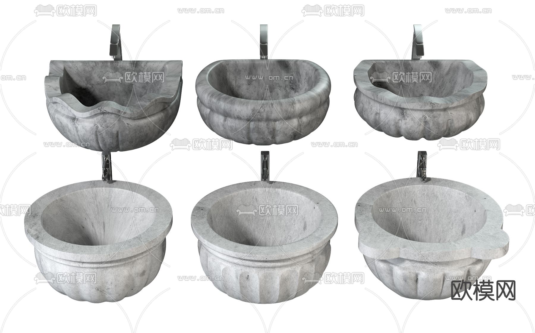 侘寂台盆 洗手台su模型下载（渲染图1）