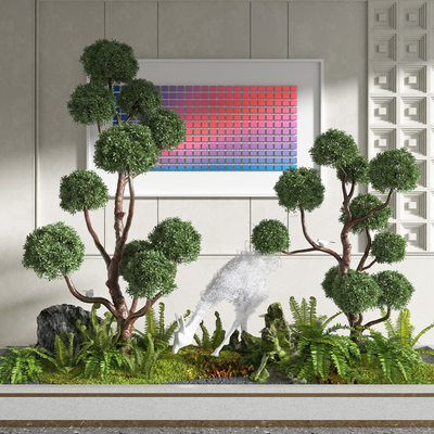  植物造景 植物堆su模型 