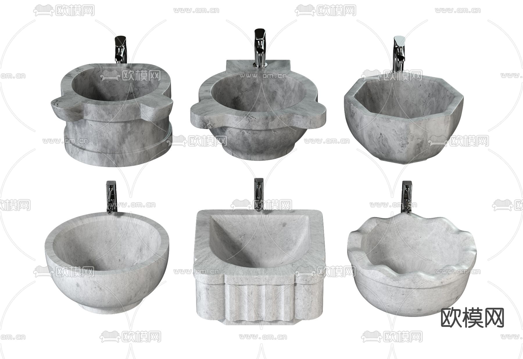 侘寂台盆 洗手台su模型下载