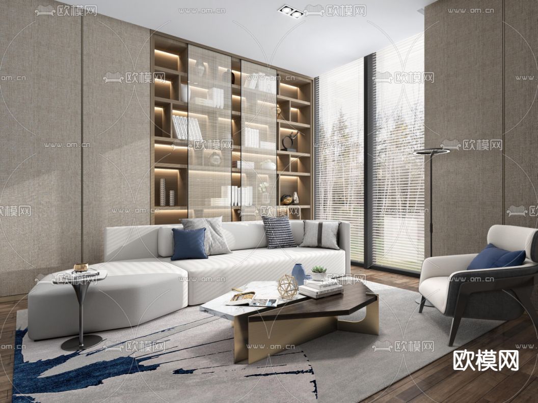 组合沙发3d模型下载