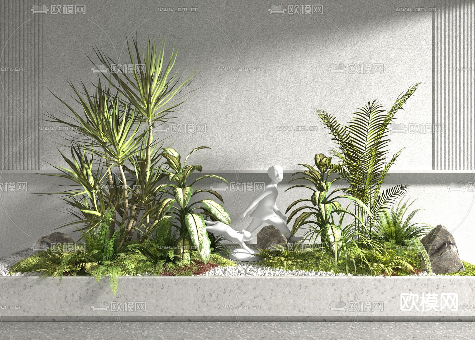 植物造景 植物堆su模型下载（渲染图1）