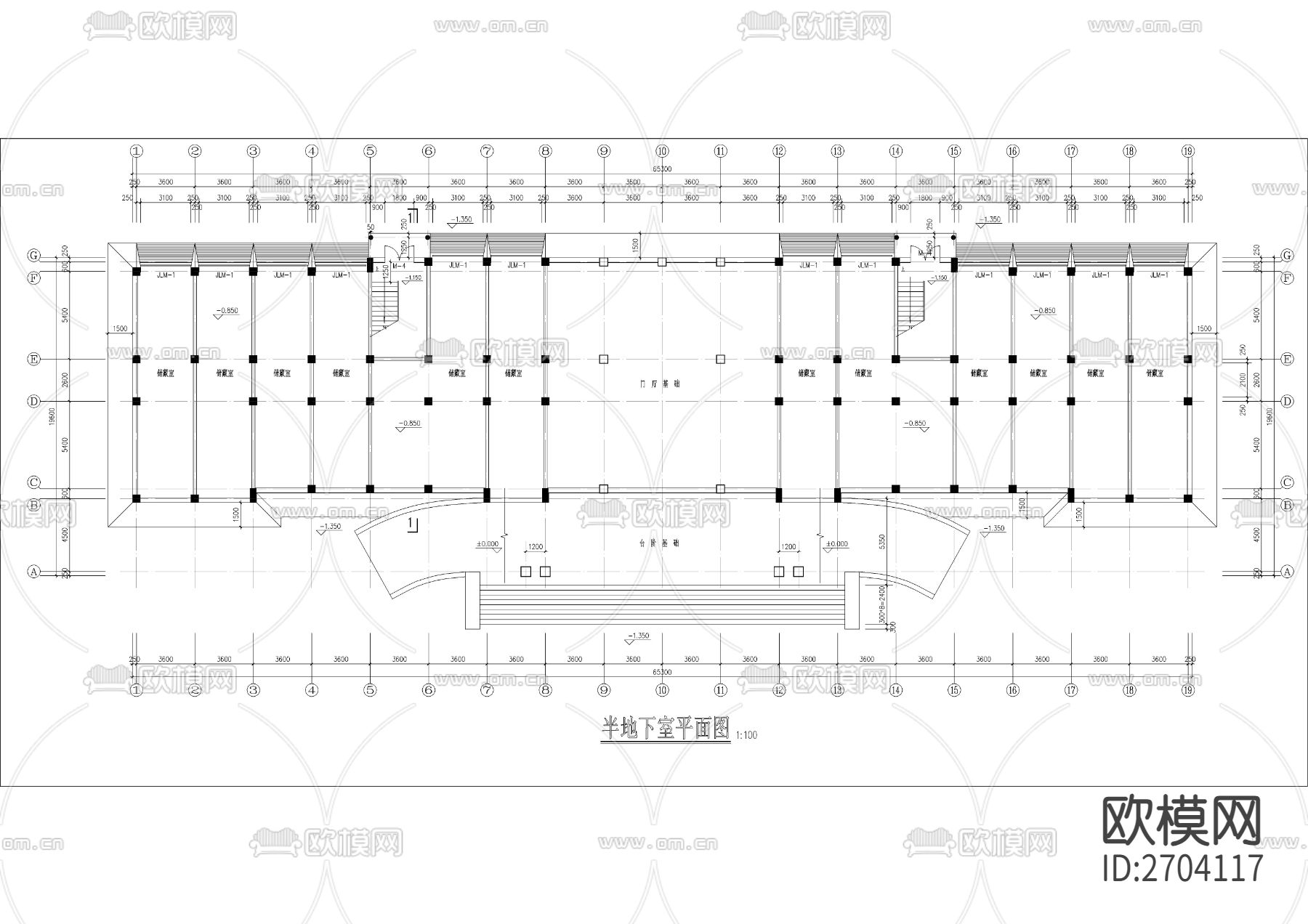 检察院办公楼CAD施工图下载（渲染图2）