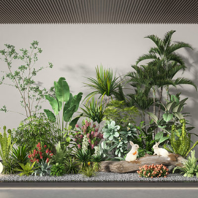  植物造景 植物堆su模型 