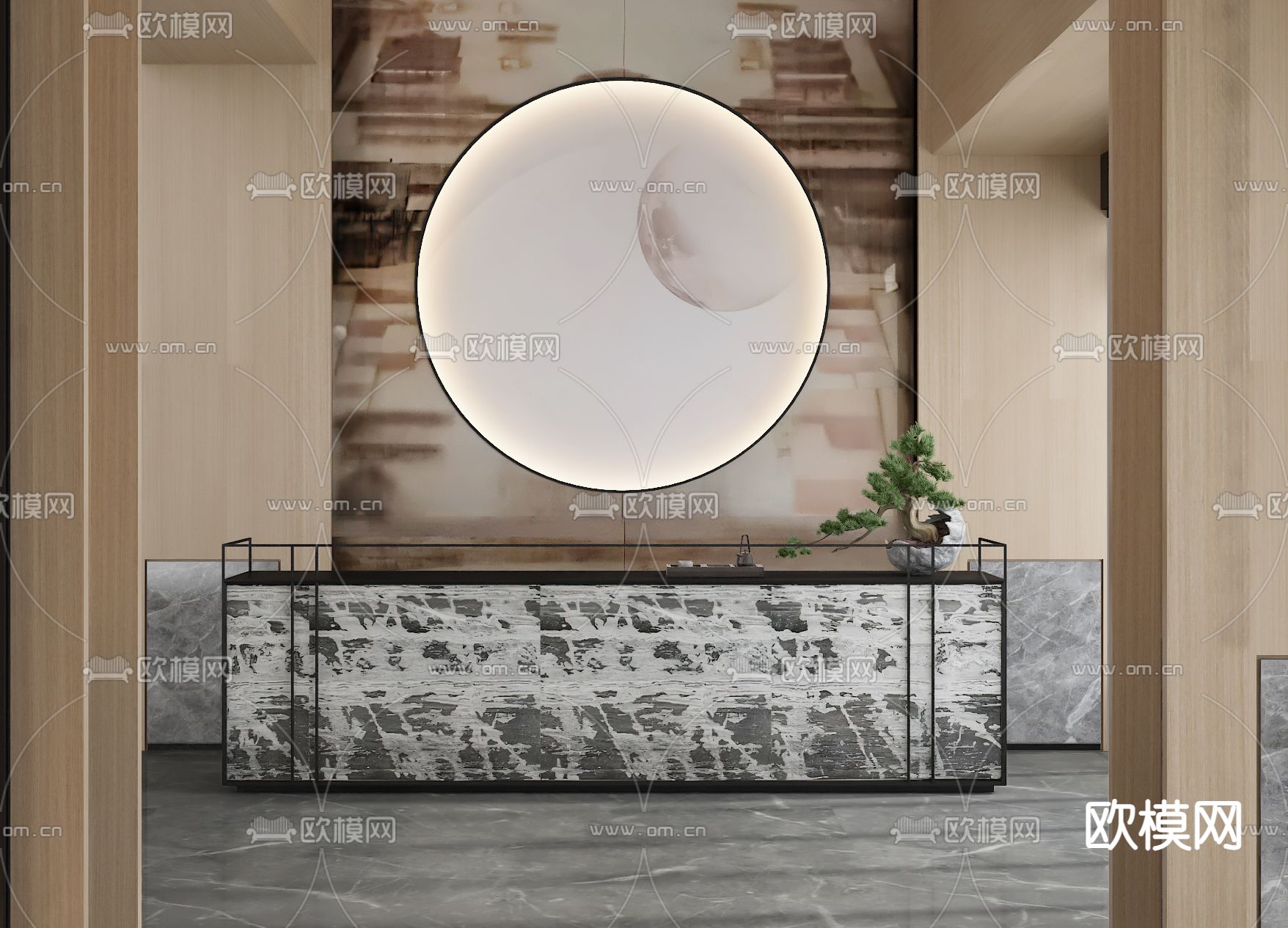 办公大堂 商务大堂3d模型