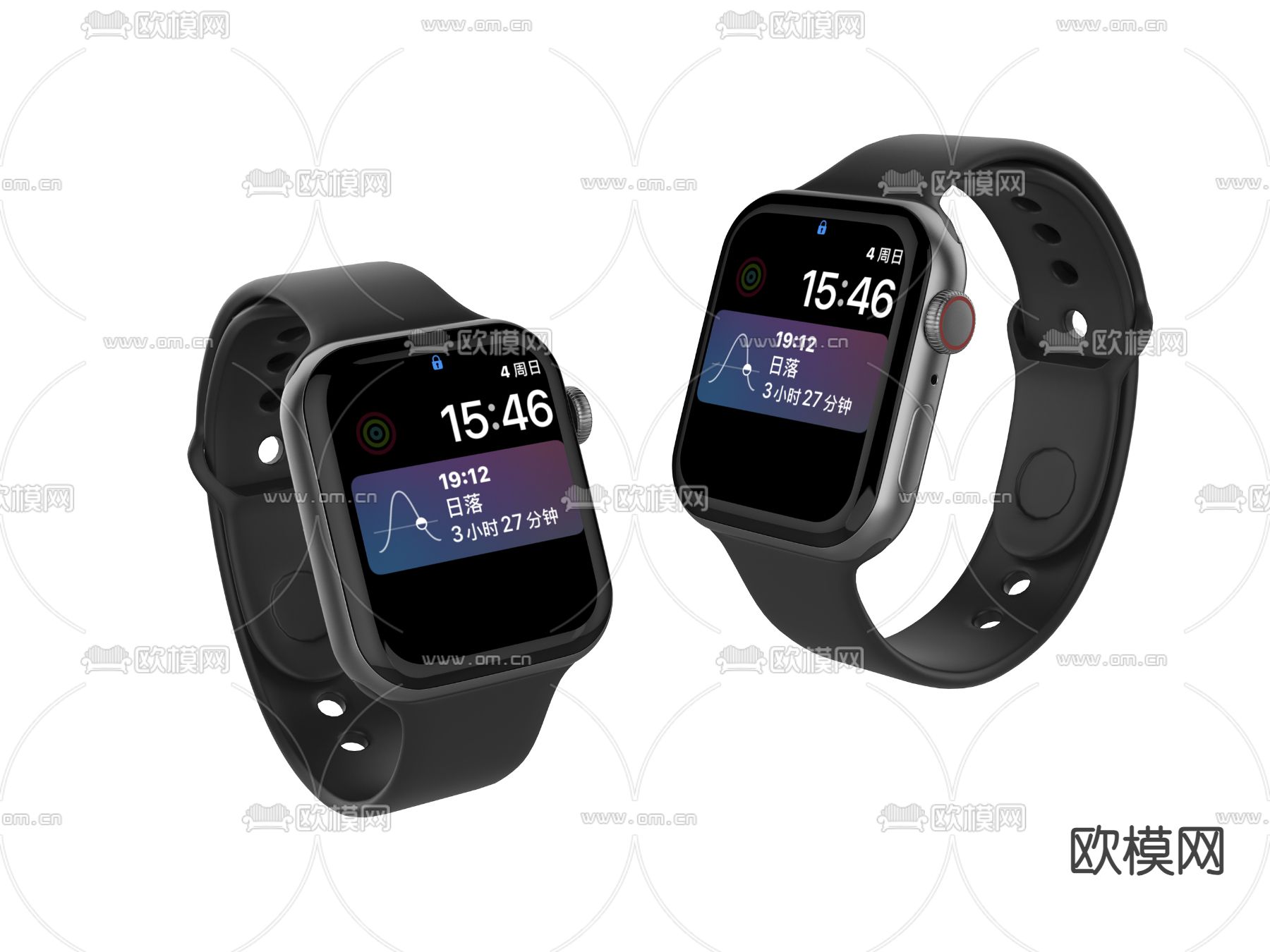 Apple Watch 智能手表3d模型下载