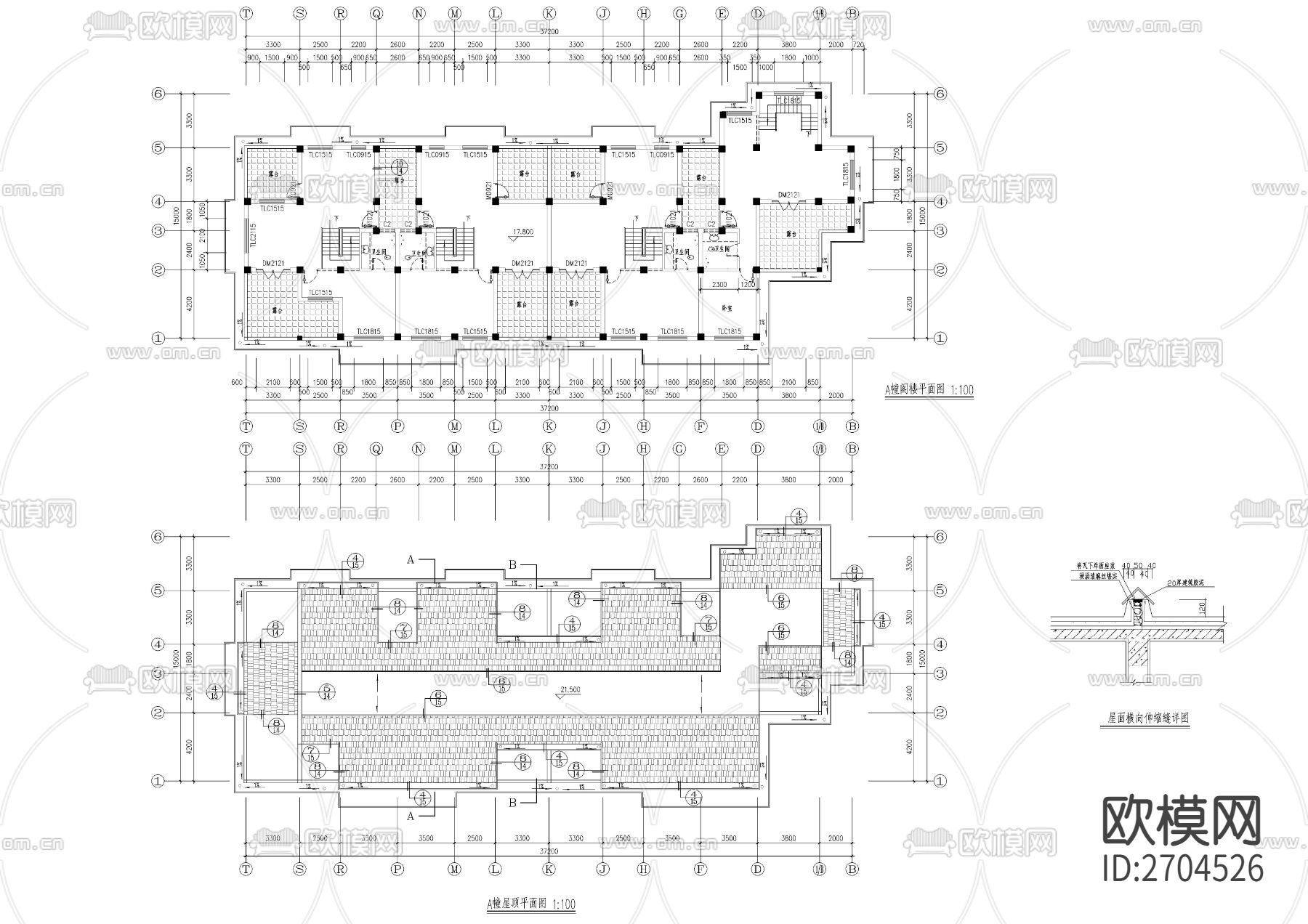 联建房建筑CAD施工图下载（渲染图9）