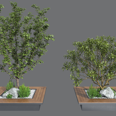  现代树池su模型 