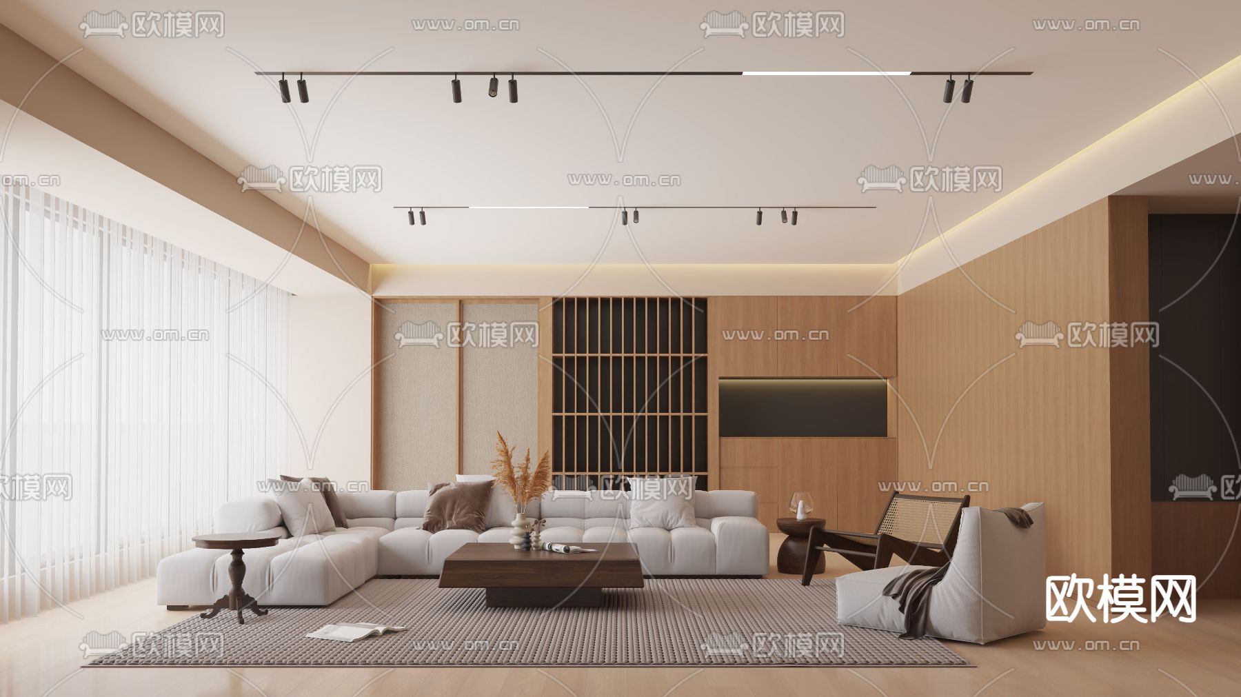 日式客厅3d模型