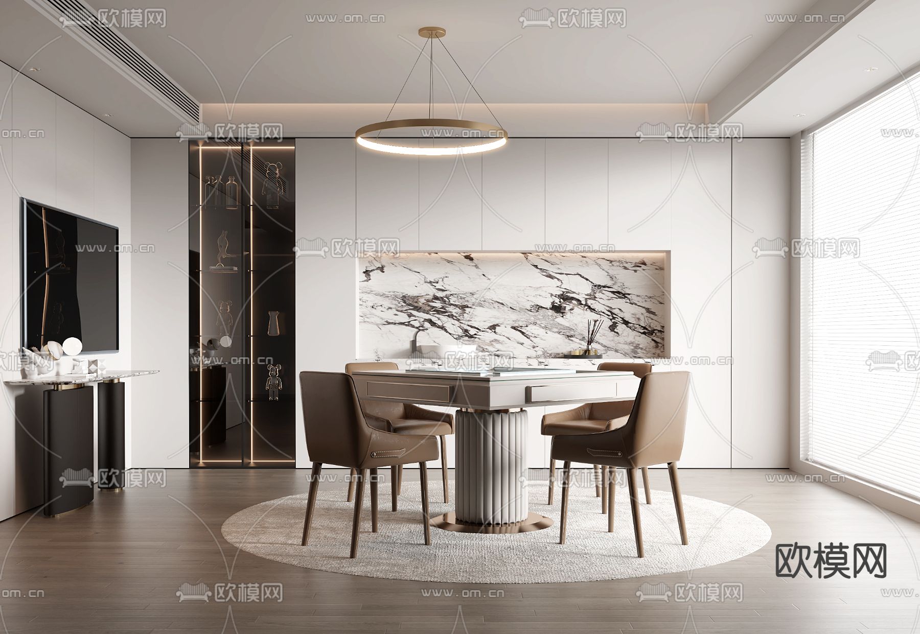 麻将房 棋牌室3d模型下载