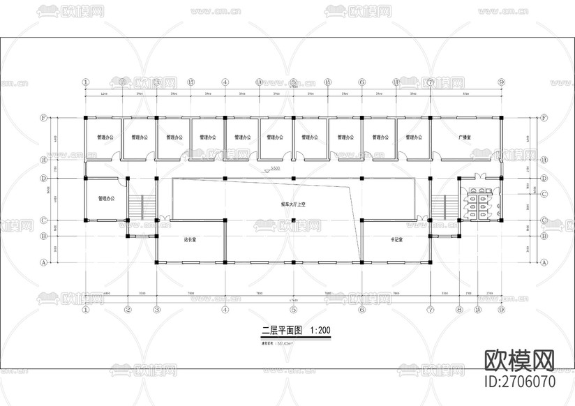 三層小型汽車站建筑cad施工圖下載(渲染圖3)