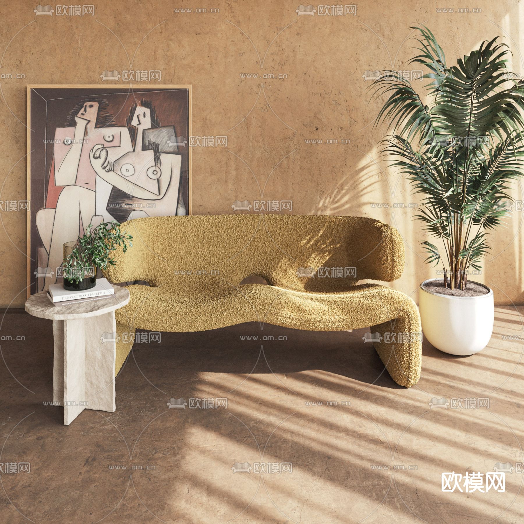 poliform 异形沙发3d模型下载