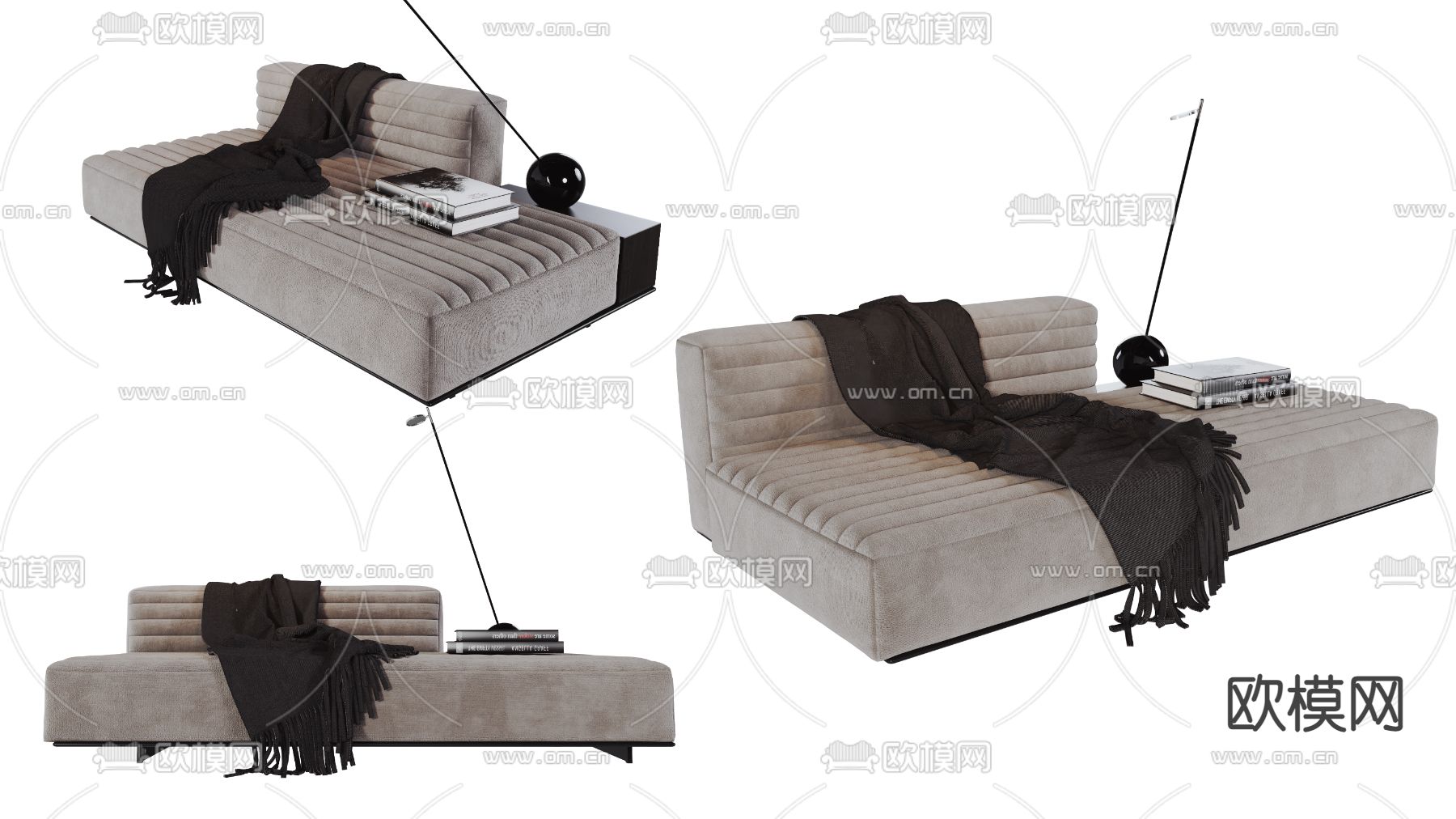 床尾凳su模型下载（渲染图1）