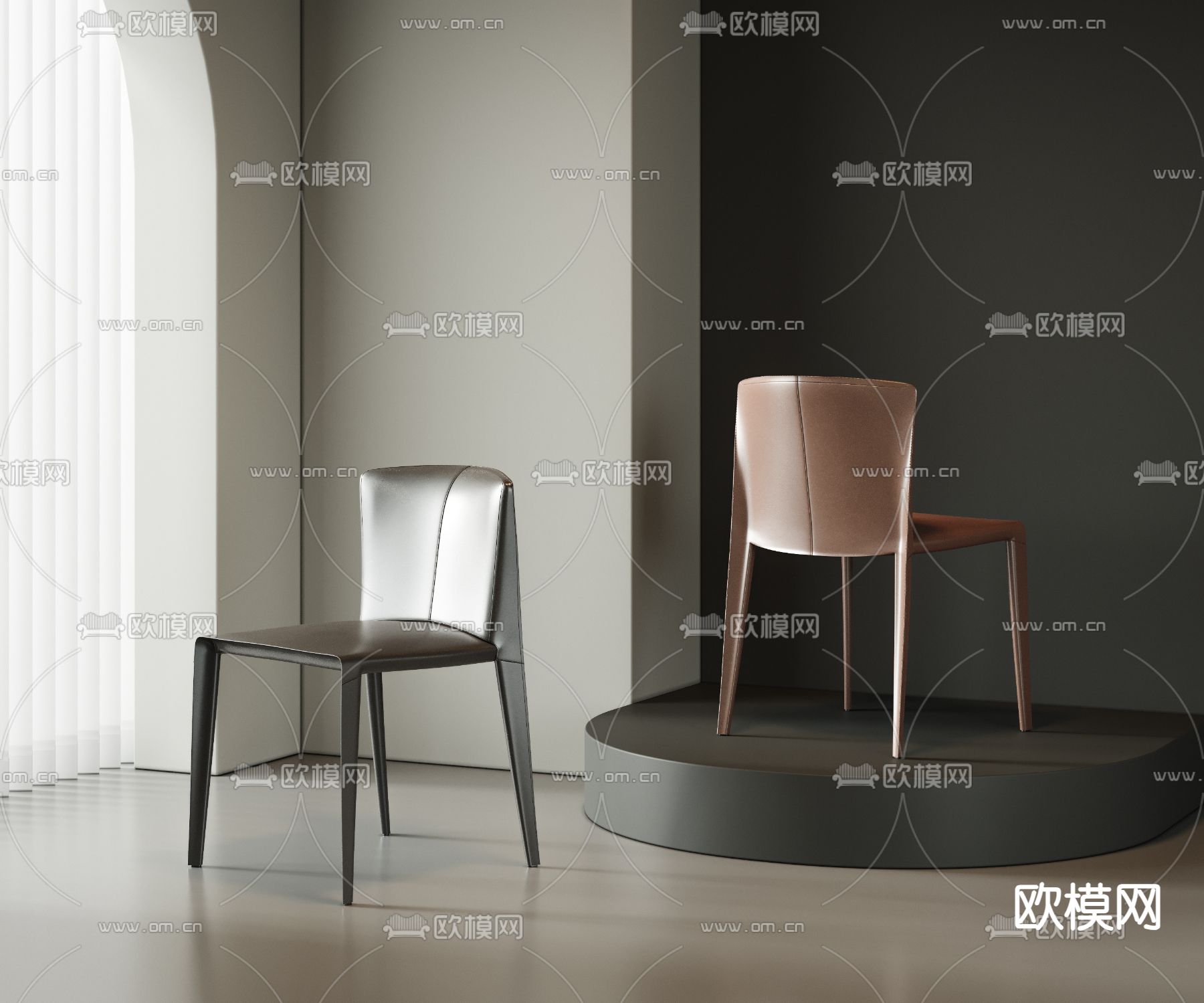 现代椅子 餐椅3d模型下载