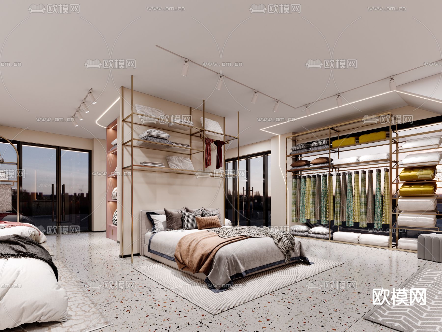 家纺店 床上用品店3d模型下载（渲染图3）
