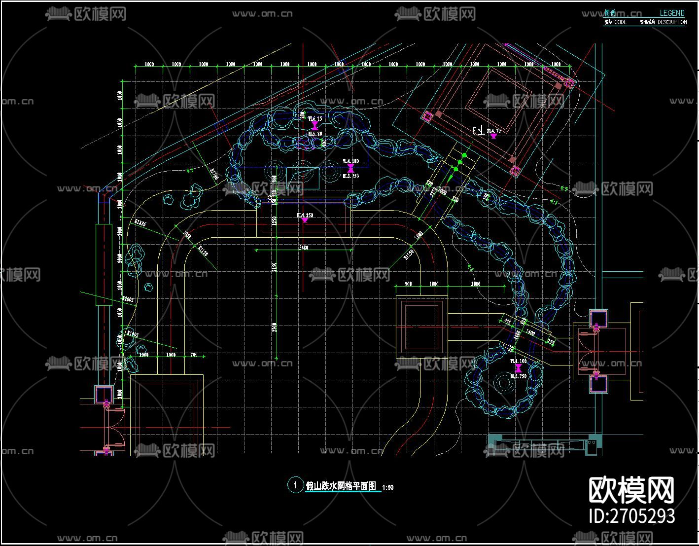 新中式别墅庭院景观cad施工图下载（渲染图8）