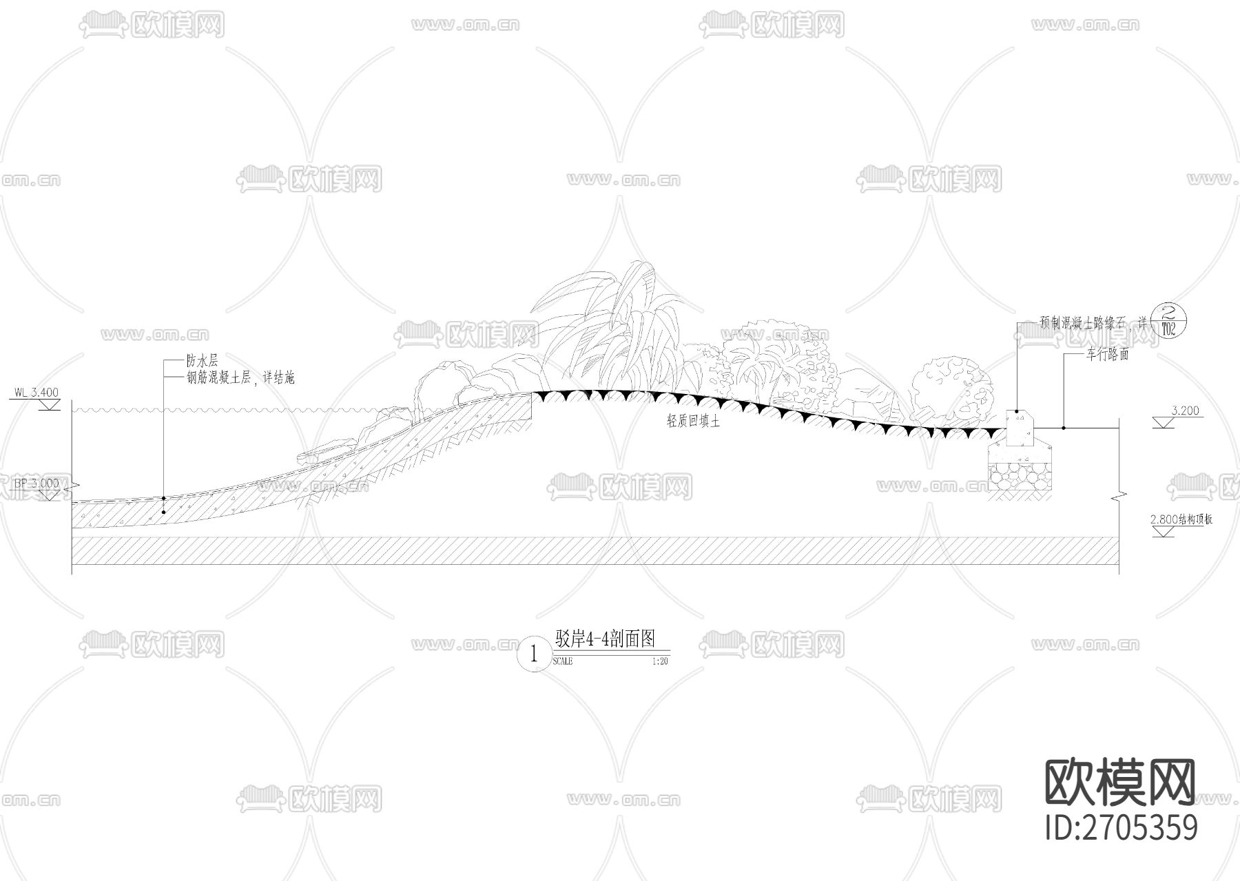 木桥节点大样下载（渲染图3）