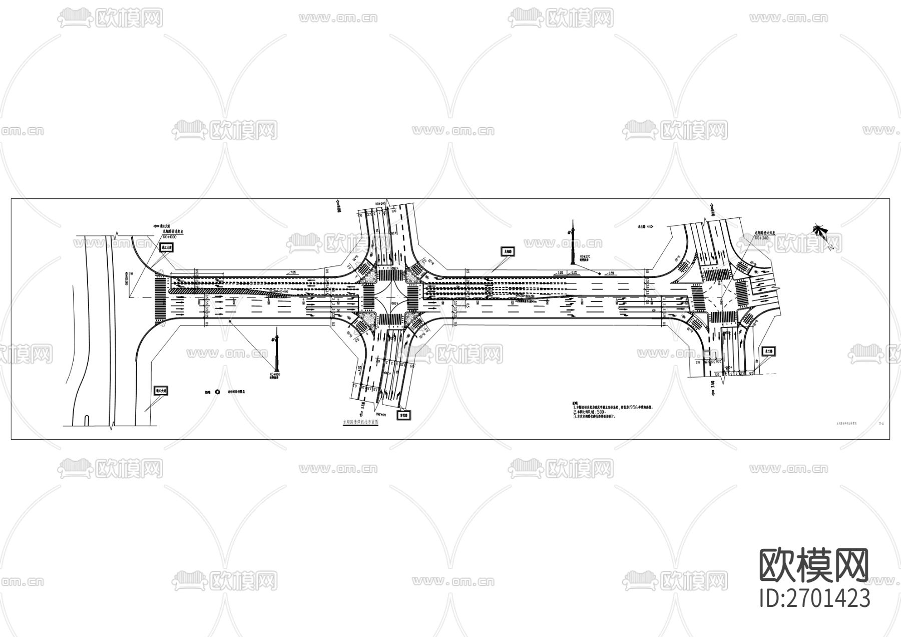 经开区智谷核心区交安设施提档升级工程cad施工图下载（渲染图4）