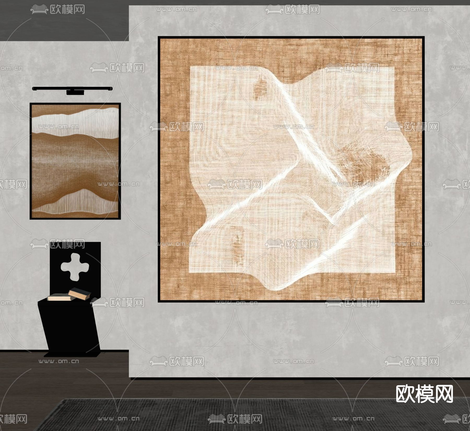 现代装饰画su模型