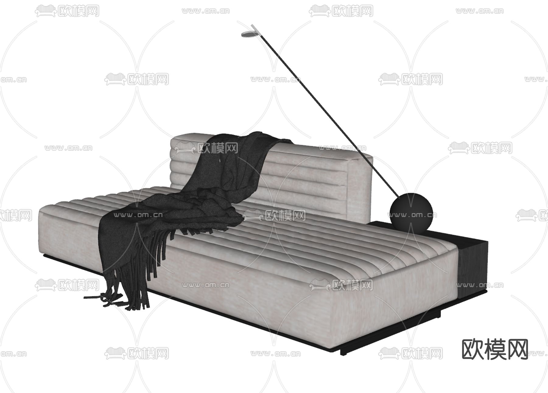 床尾凳su模型下载（渲染图2）