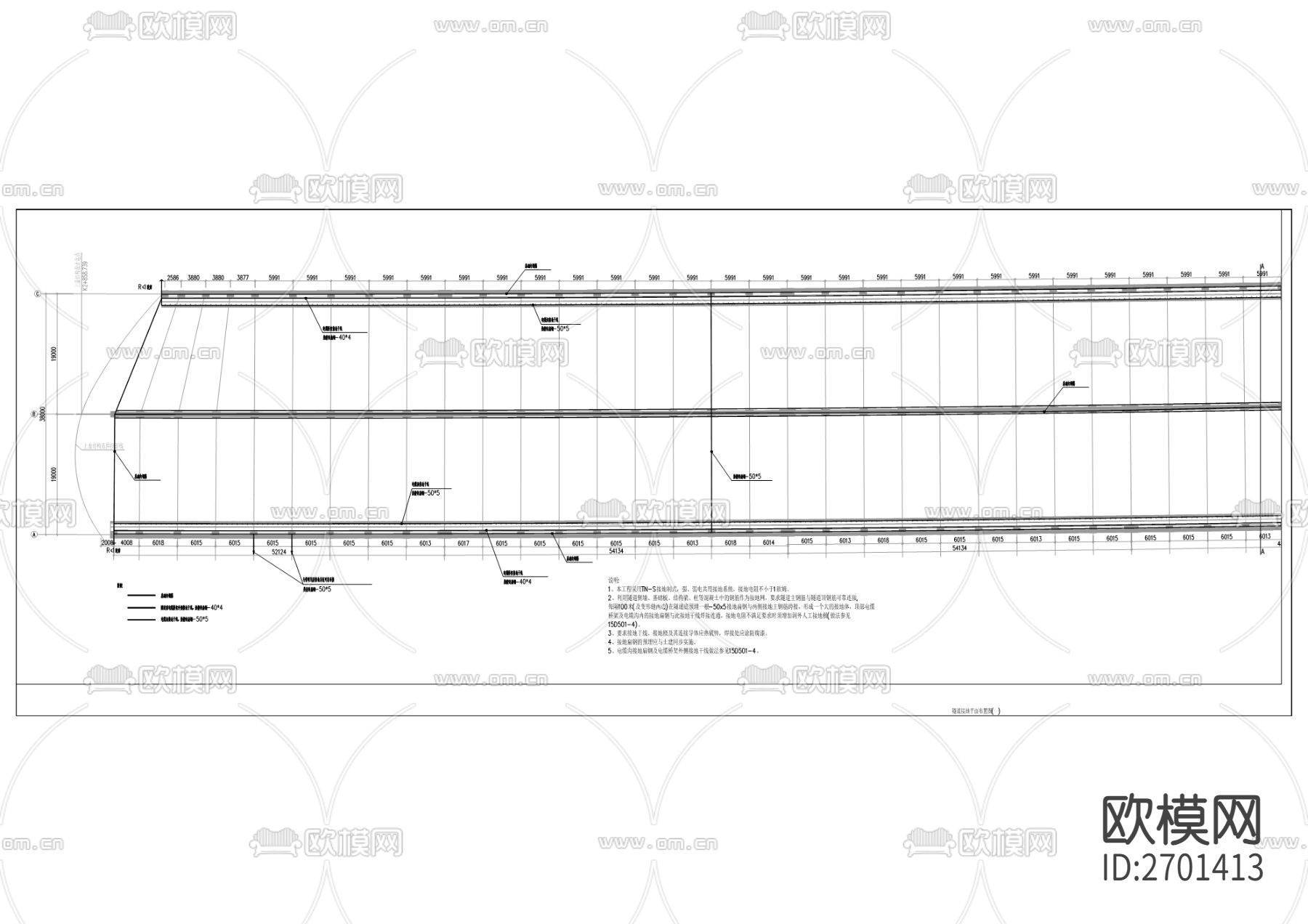 东西干道上盖CAD施工图下载（渲染图8）
