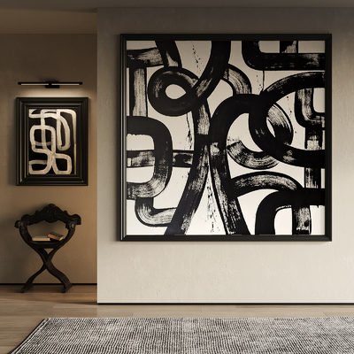  现代装饰画su模型 