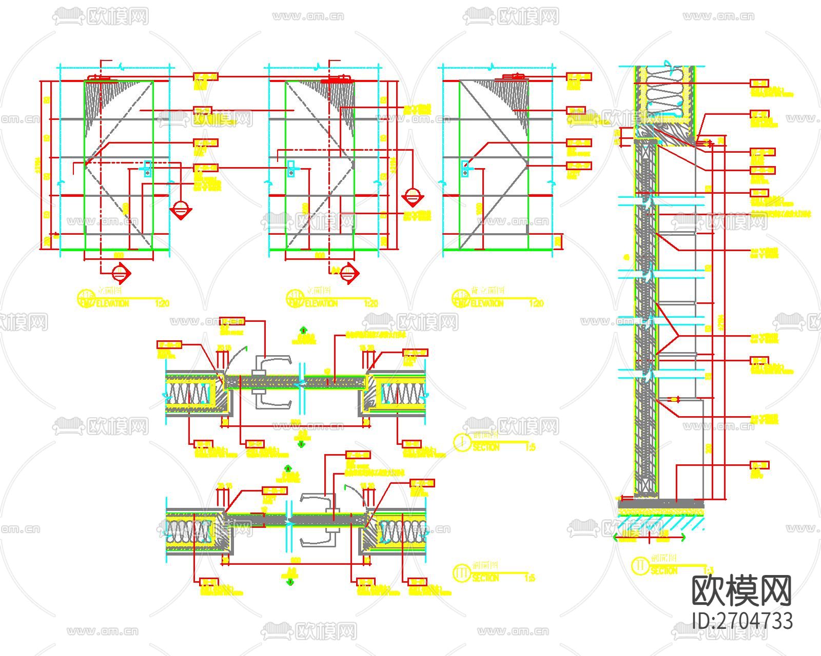 防火门CAD节点大样下载