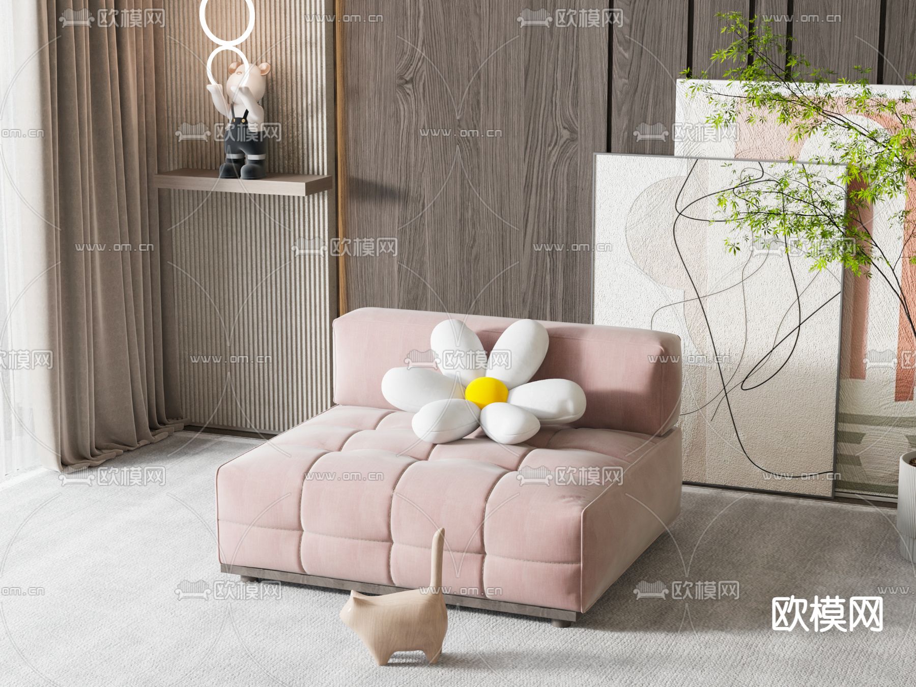 懒人沙发 单人沙发3d模型下载