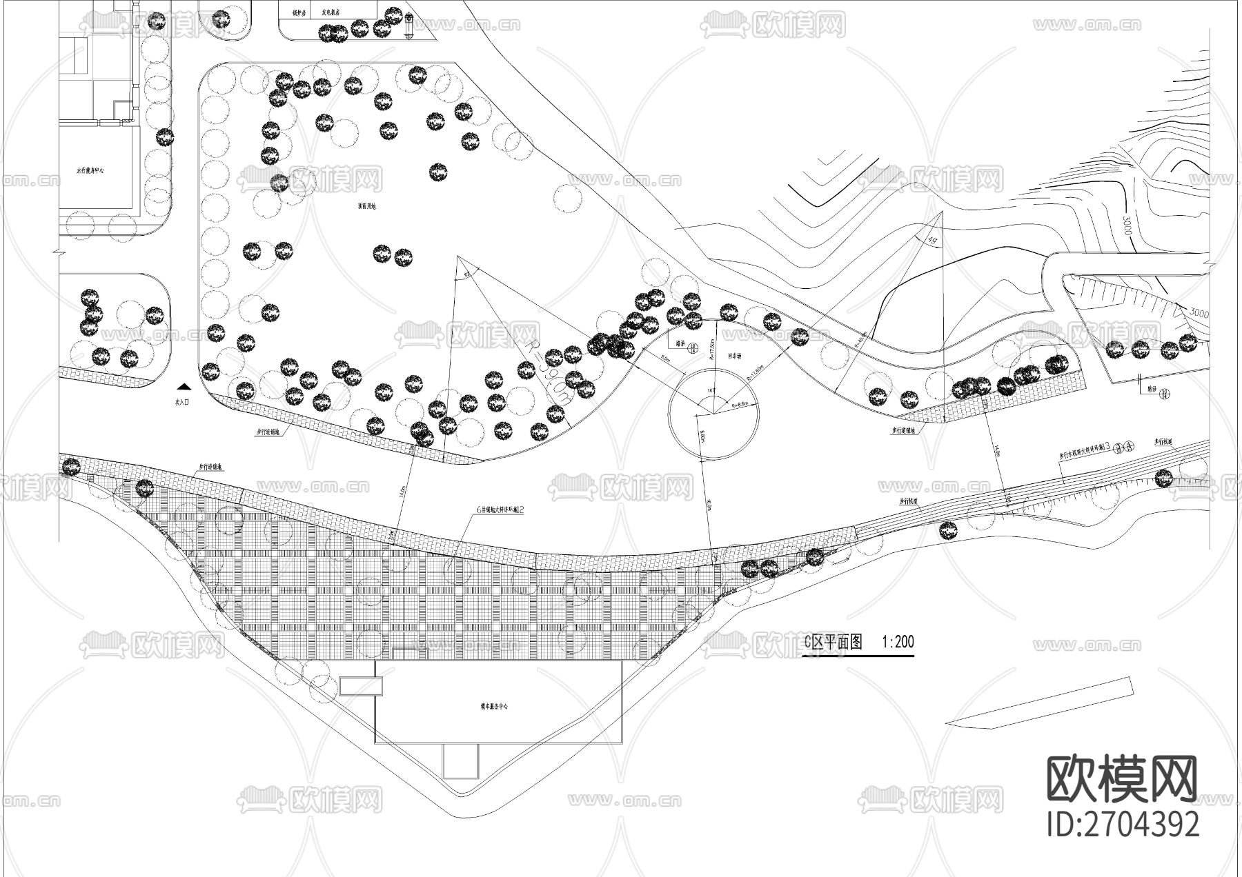 旅游景区规划CAD施工图下载（渲染图2）
