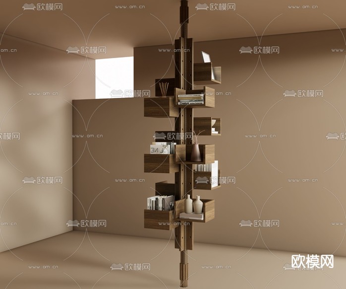 molteni 现代书架3d模型下载