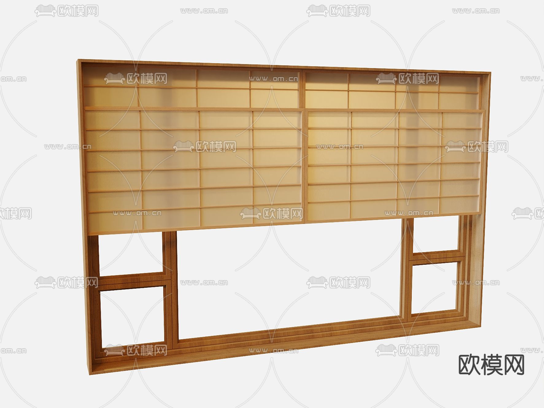 日式窗帘 卷帘 遮光帘3d模型下载