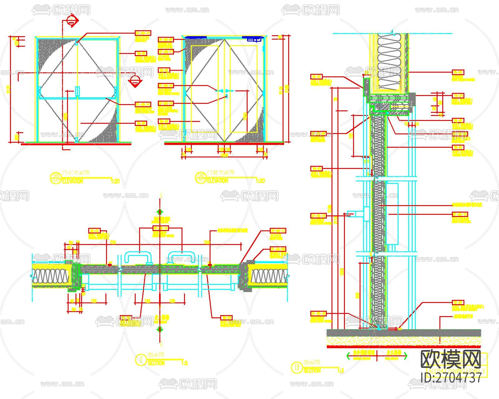 防火门CAD节点大样下载